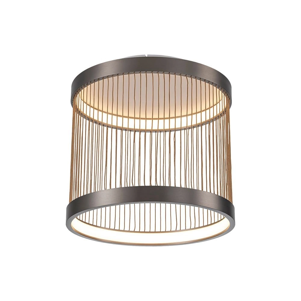 Plafon Nordecor Beys 2938 Led Bivolt Cinza/dourado 3000k