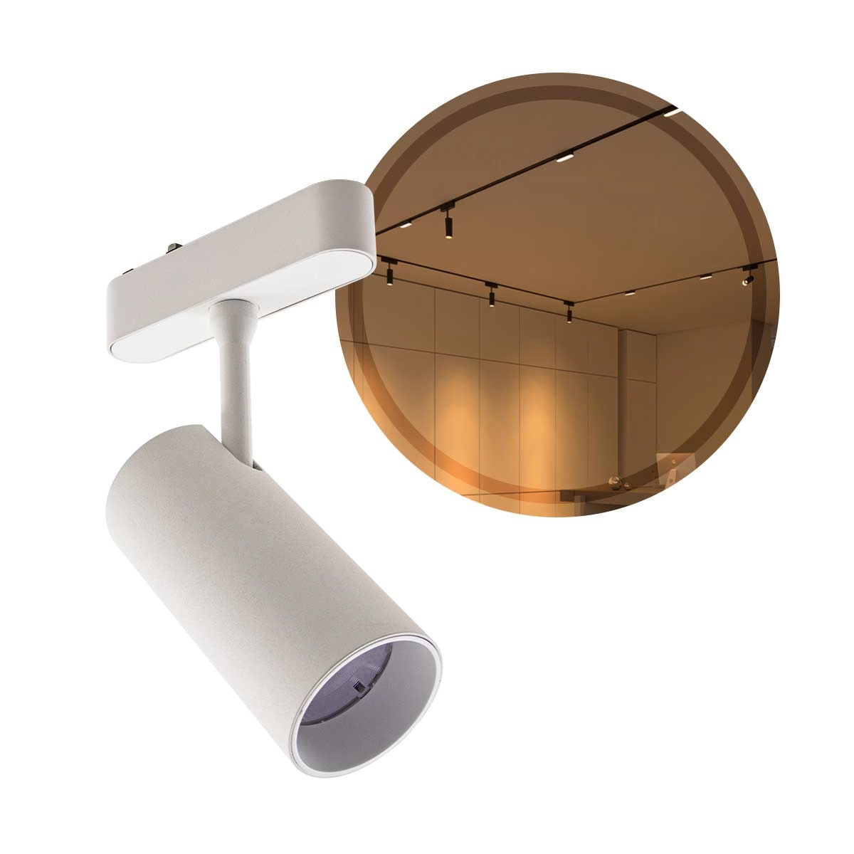 Spot Led Magnético Kay In 24° 18w 3000k 48v P/ Trilho 6710 Nordecor St3071