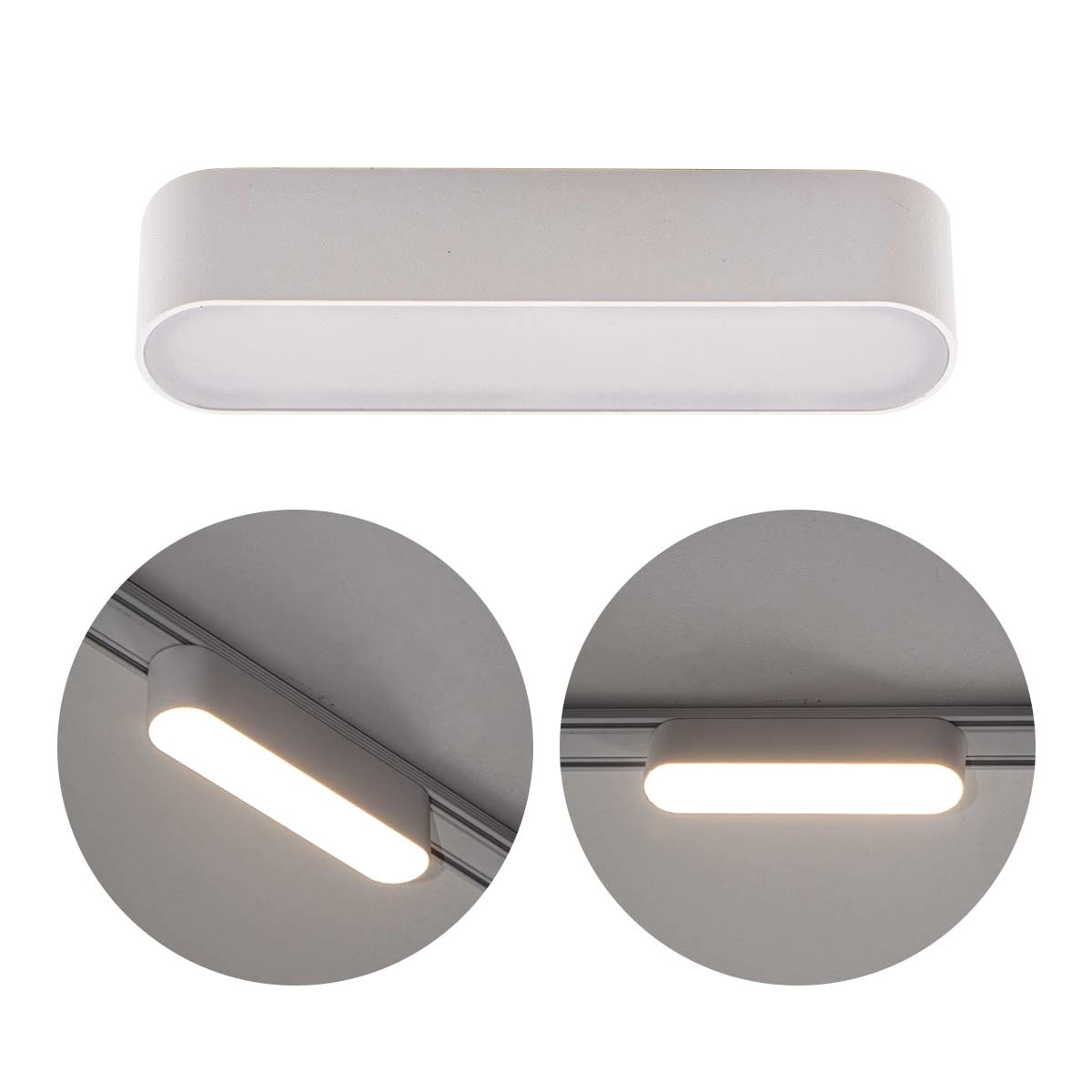 Spot Módulo Led Difusor Kay Magnético 6w 3000k P/ Trilho 6705 Nordecor St3071