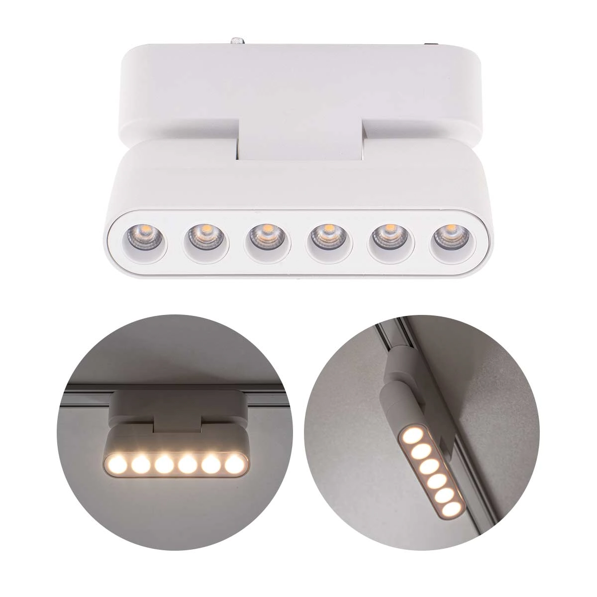 Spot Módulo Led Pontual Kay Magnético 6W 3000k Branco P/ Trilho Nordecor  St3071