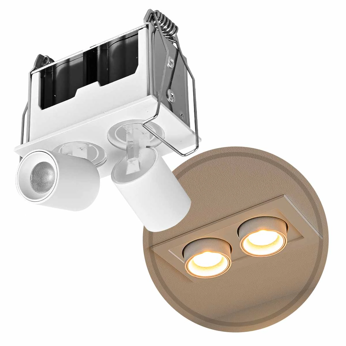 Spot Led Embutir Direcionável Kawi 4w 3000k Branco Nordecor St3225