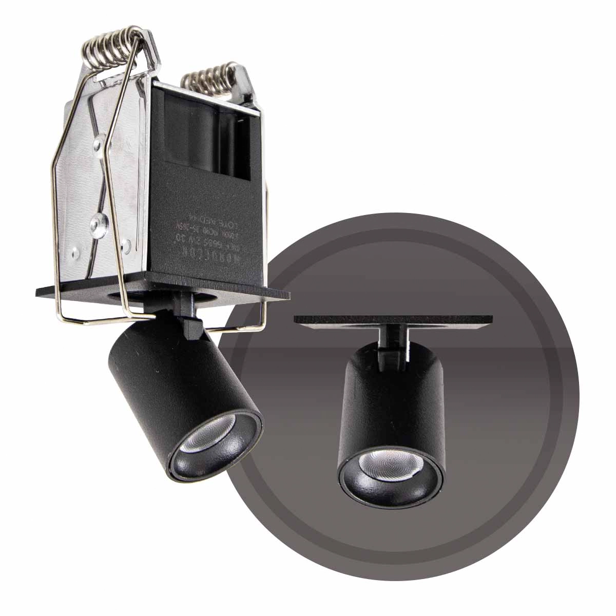 Spot Led Embutir Kawi Retrátil Preto 2w 3000k Ip20 Irc90 6685 Nordecor St3225