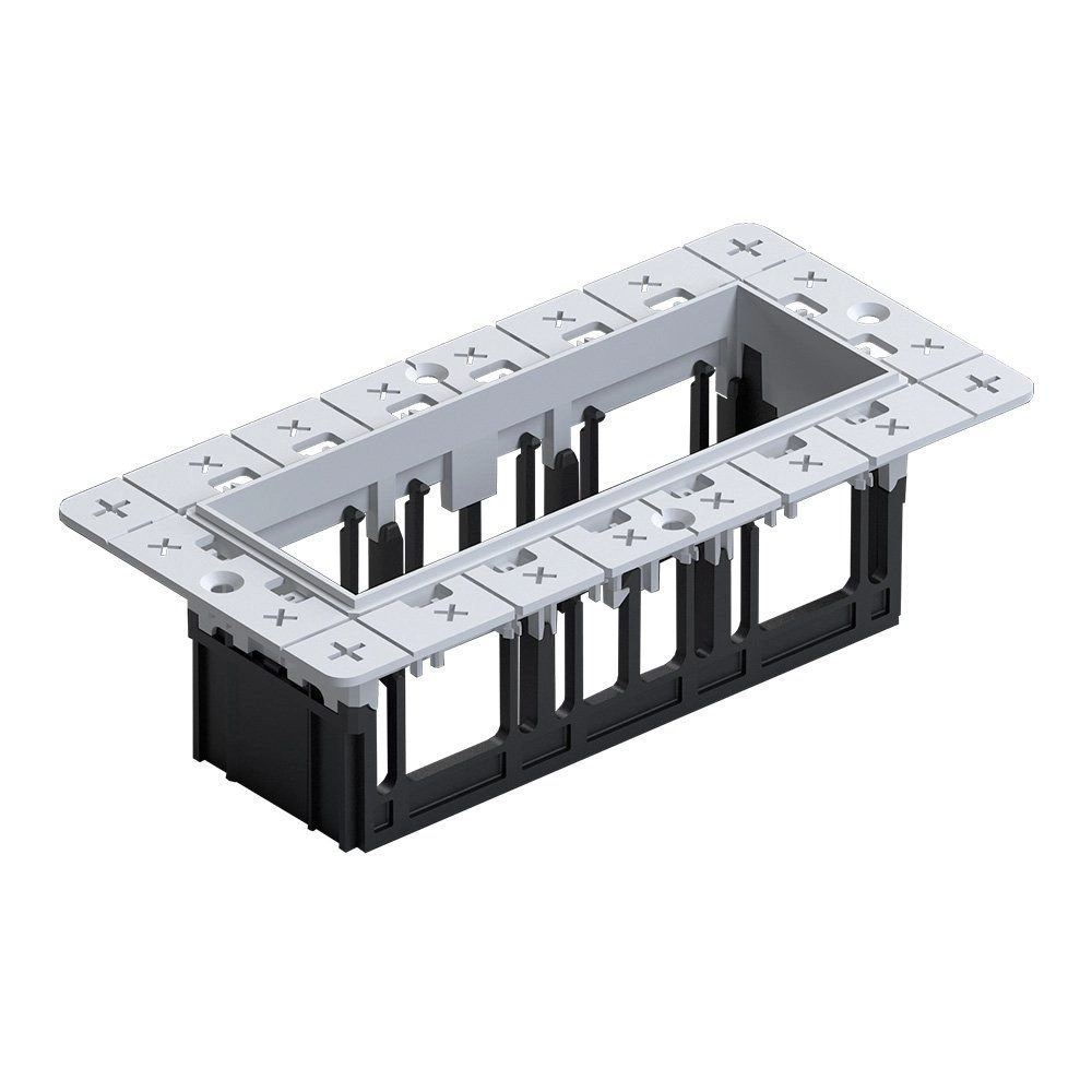 Moldura No-frame Nordecor 6682 Para 3 Módulos Tap Branco