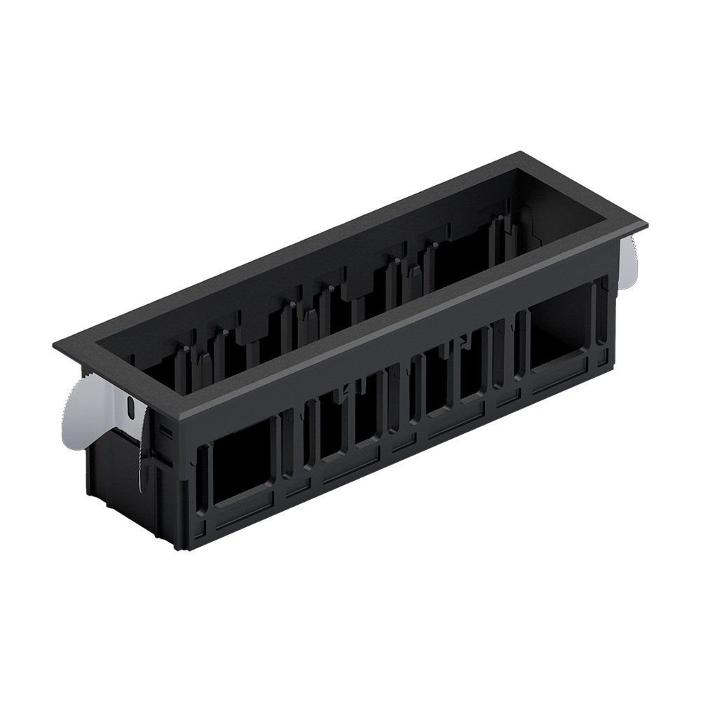 Moldura De Embutir Nordecor 6679 Para 4 Módulos Tap Preto