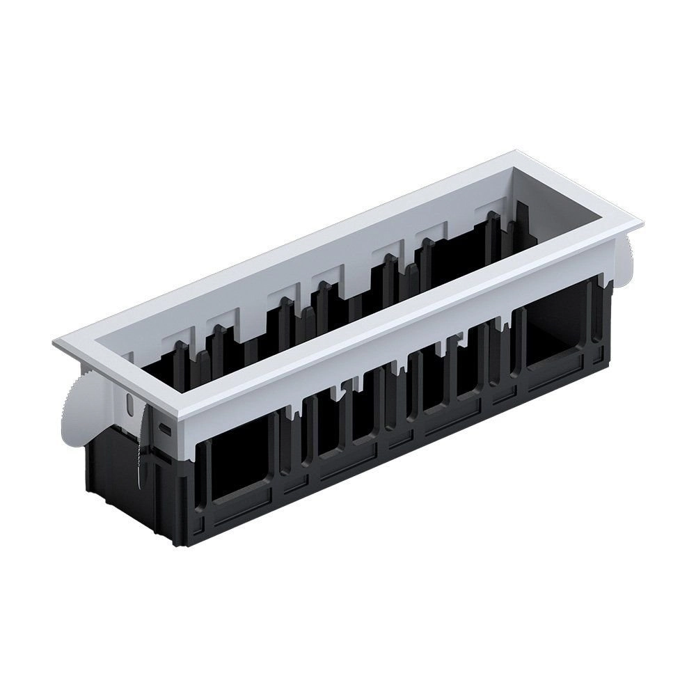 Moldura De Embutir Nordecor 6678 Para 4 Módulos Tap Branco