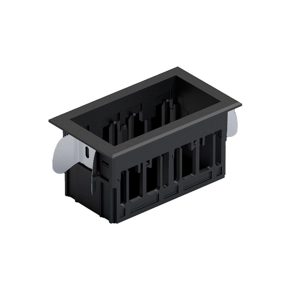 Moldura De Embutir Nordecor 6675 Para 2 Módulos Tap Preto