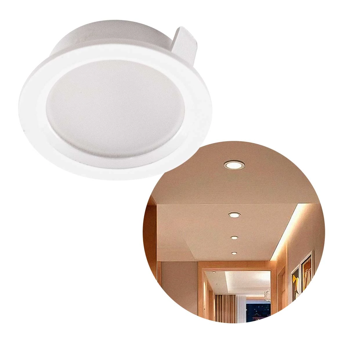Kit 2x Spot Led Embutir Alua Redondo Branco 2w 3000k Irc80 Nordecor St3153