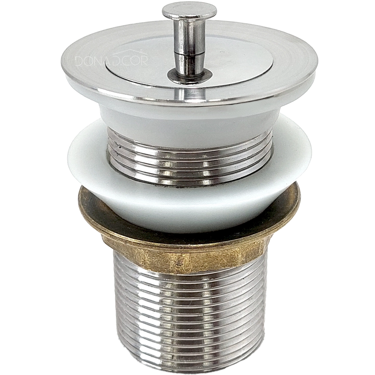 Valvula Ralo Tanque 1 1/4 Aço Inox Ralo Pia Banheiro 40mm Tampa Vedação Cuba Escoamento Lavatorio 4cm