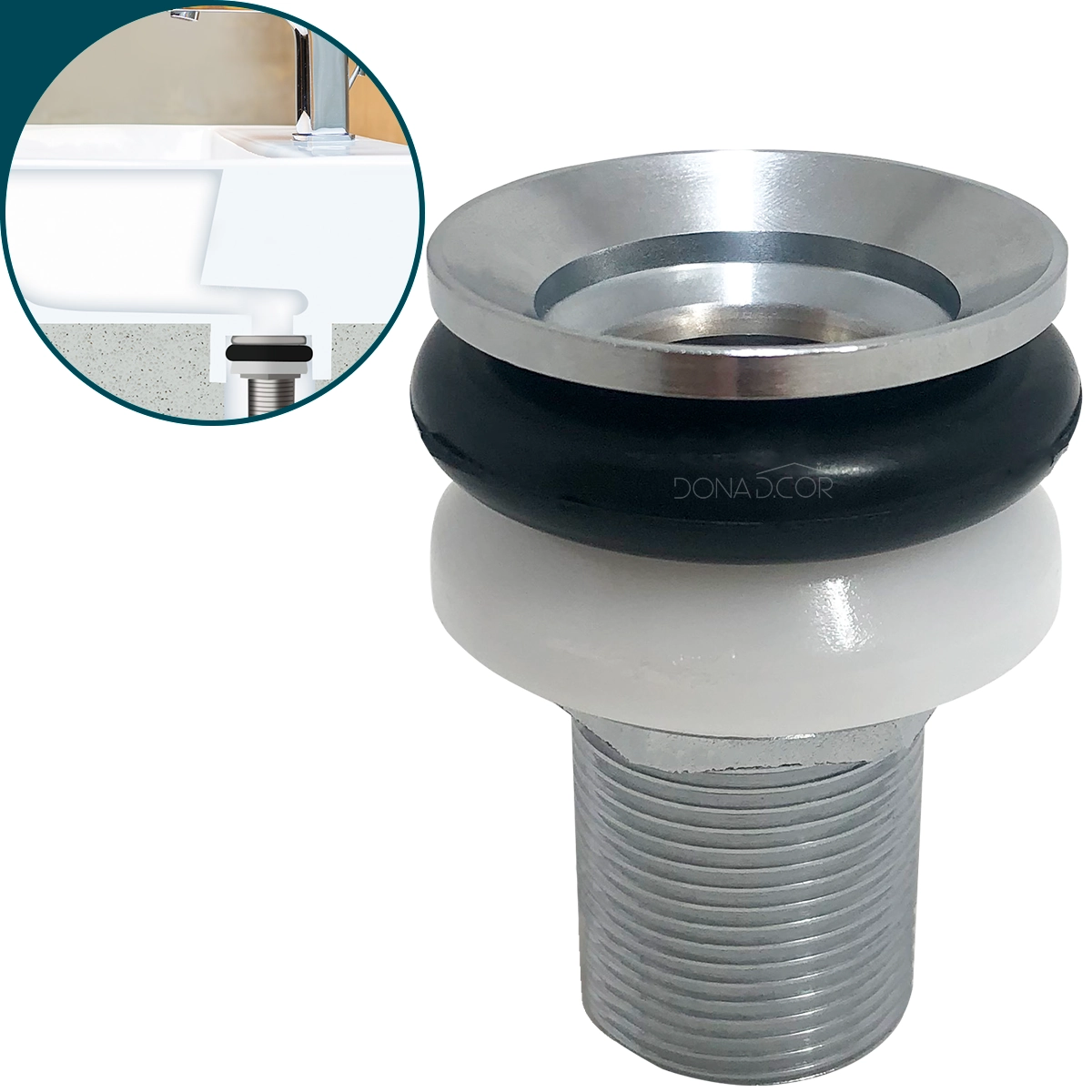 Valvula Cuba Esculpida Oculta Marmore Metal Cromado 7/8 Ralo Pia Banheiro Válvula Oculta Lavabo Pia Embutida Porcelanato