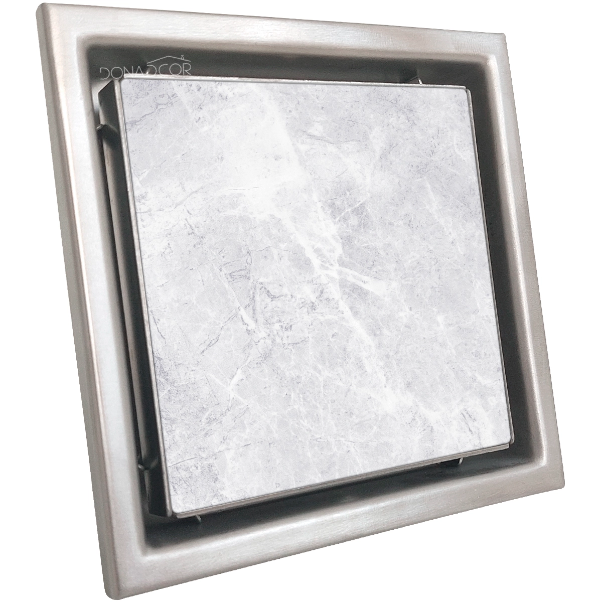 Ralo Oculto Inox 11x11 Tampa Invisível Quadrado Antiodor Para Caixa 100mm Square Piso Porcelanato
