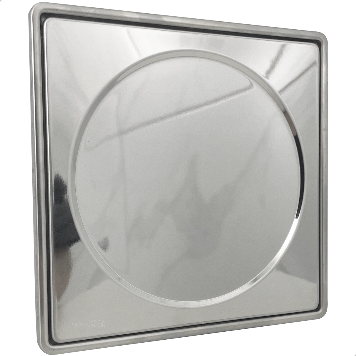 Tampa Cega E Caixilho Porta Grelha 15x15 Aço Inox Kit Banheiro Suporte Ralo Quadrado Antiodor 15cm