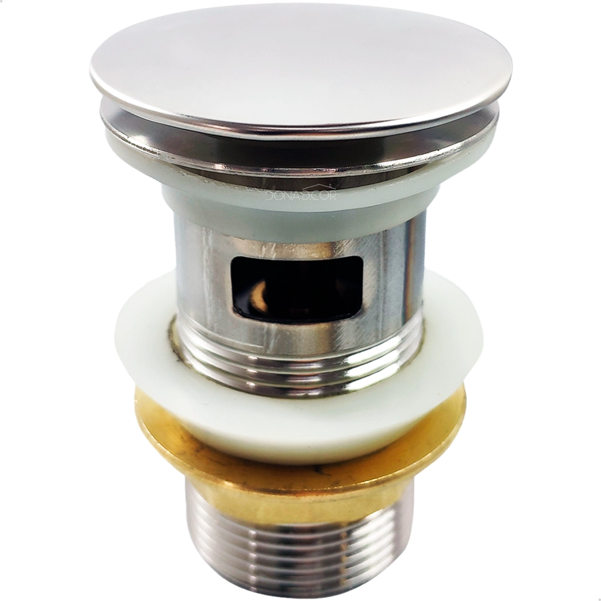 Valvula Click Com Ladrão 1 1/4 Inox Ralo Click De Pia Cuba Banheiro Com Escape 40mm Ralo Dreno Escoamento Lavatório Lava