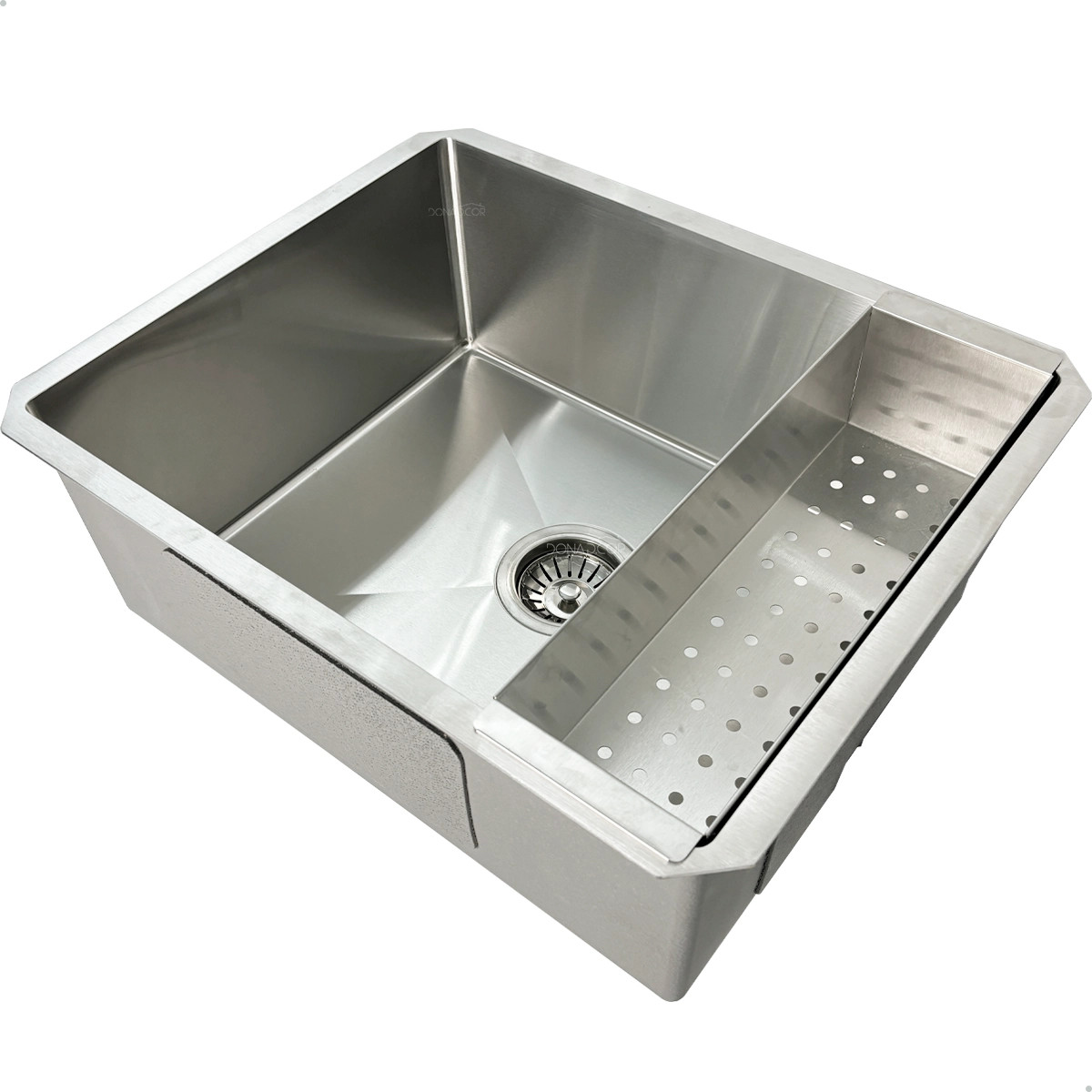 Cuba Inox Gourmet 50x40 Quadrada Com Cesto Escorredor Cuba De Embutir Bancada Pia Cozinha Aço Inox 304