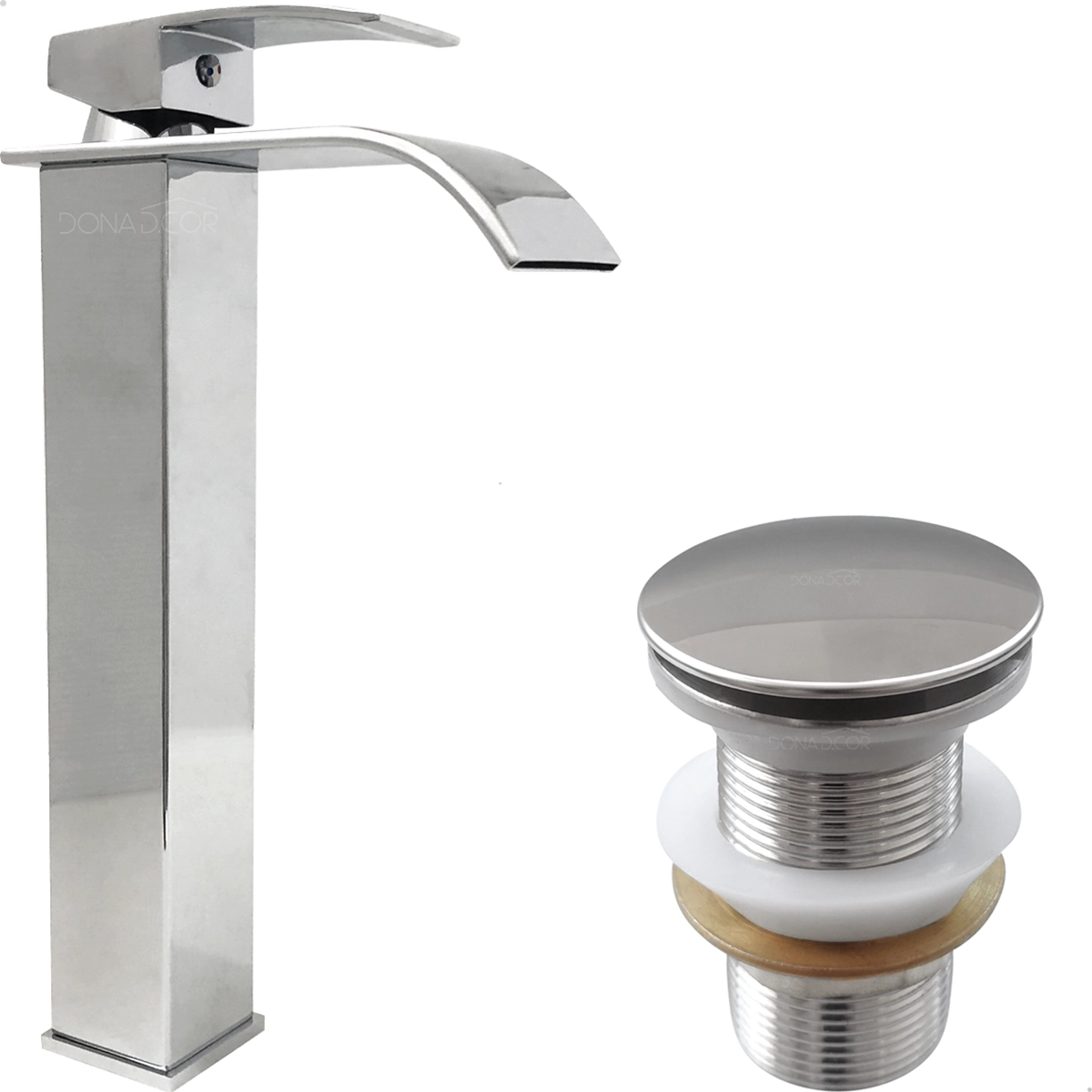 Torneira Monocomando Misturador Água Quente Fria E Ralo Pia Click Escoamento 30mm