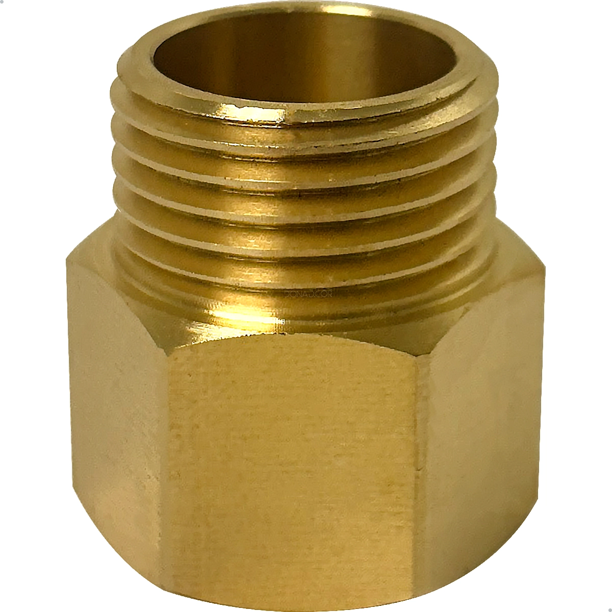 Prolongador Curto 11mm Rosca 1/2 Pol Latão Extensor Conexão Torneira Sextavado Externo Bsp