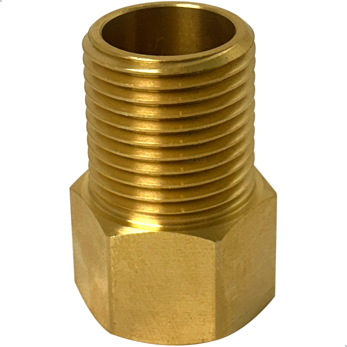 Prolongador Médio 21mm Rosca 1/2 Pol Latão Extensor Conexão Torneira Sextavado