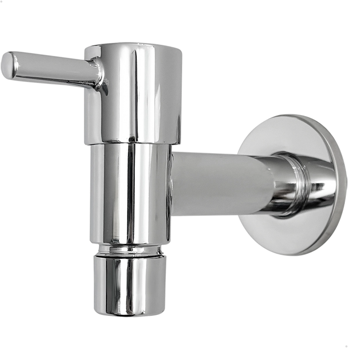 Torneira Inox Para Tanque Inox Cromado Area De Serviço Cozinha Aço Inox 1/4 De Volta Com Saída 1/2