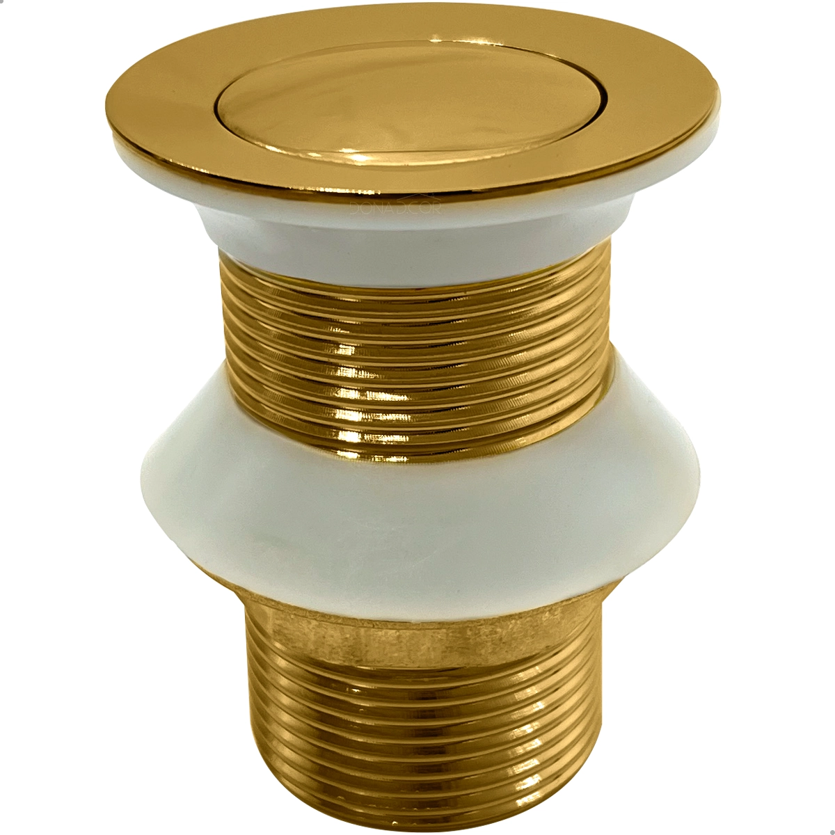 Válvula Click Dourada 1 1/4 Inox Banheiro Ralo De Pia Escoamento 40mm Gold Ouro Cuba Lavabo Lavatório