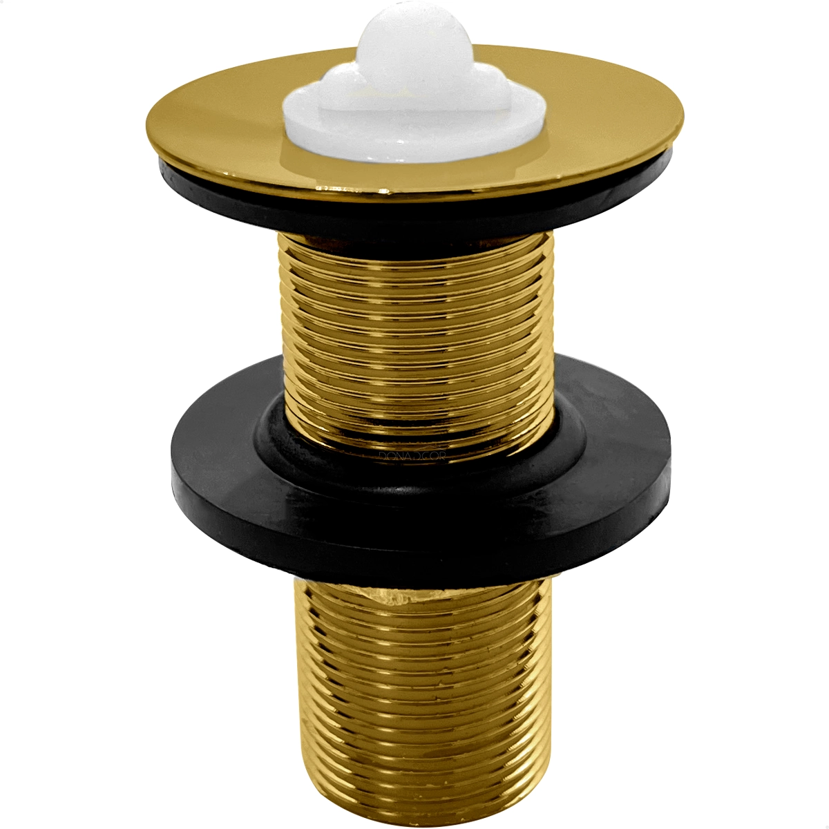 Válvula Lavatório Dourada Inox 7/8 Banheiro Ralo Para Pia 3cm Dourado Tampa Silicone Cuba Lavabo