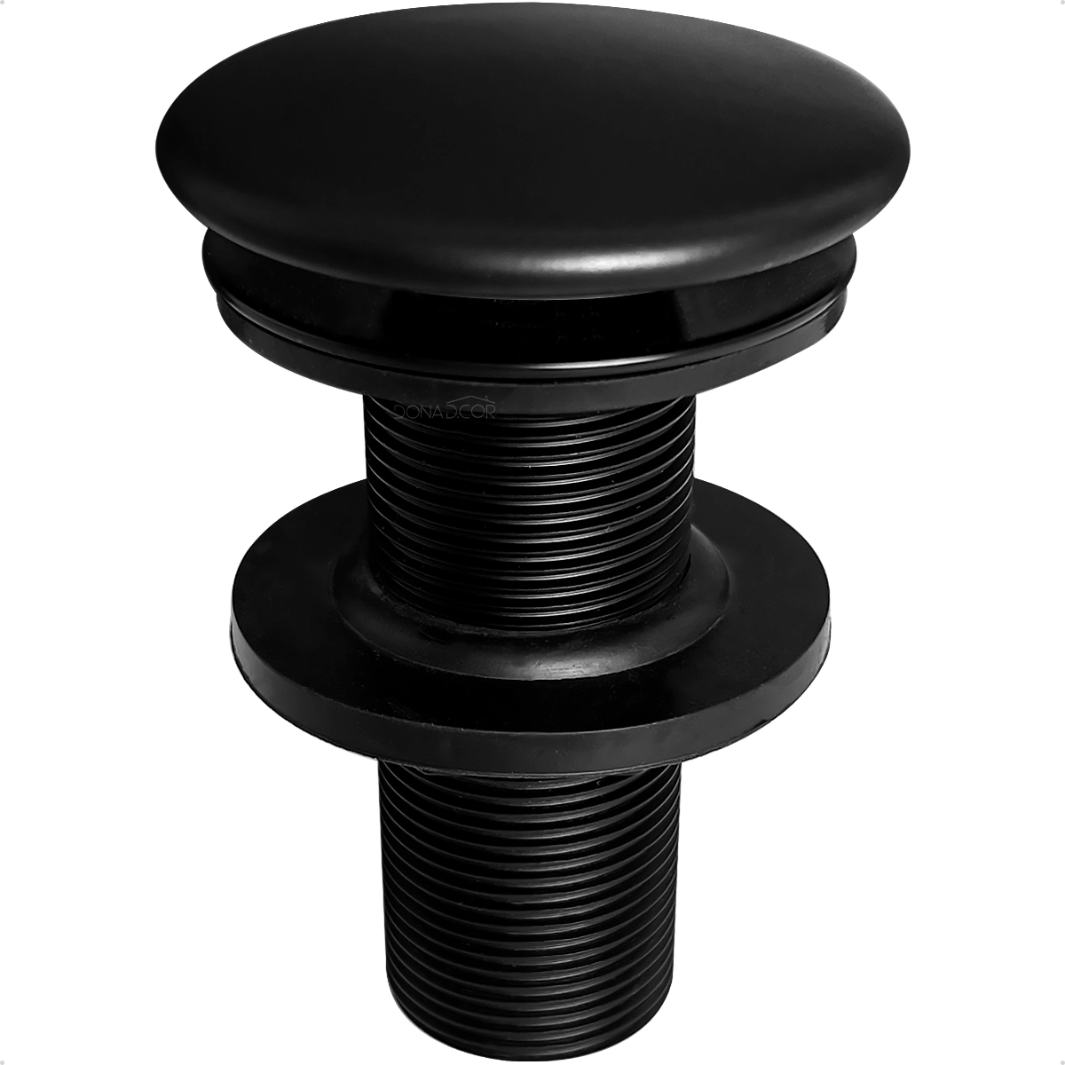 Válvula Click Preta Ralo Pia 7/8 Cerâmica Inox Banheiro 3cm Lavabo Lavatório