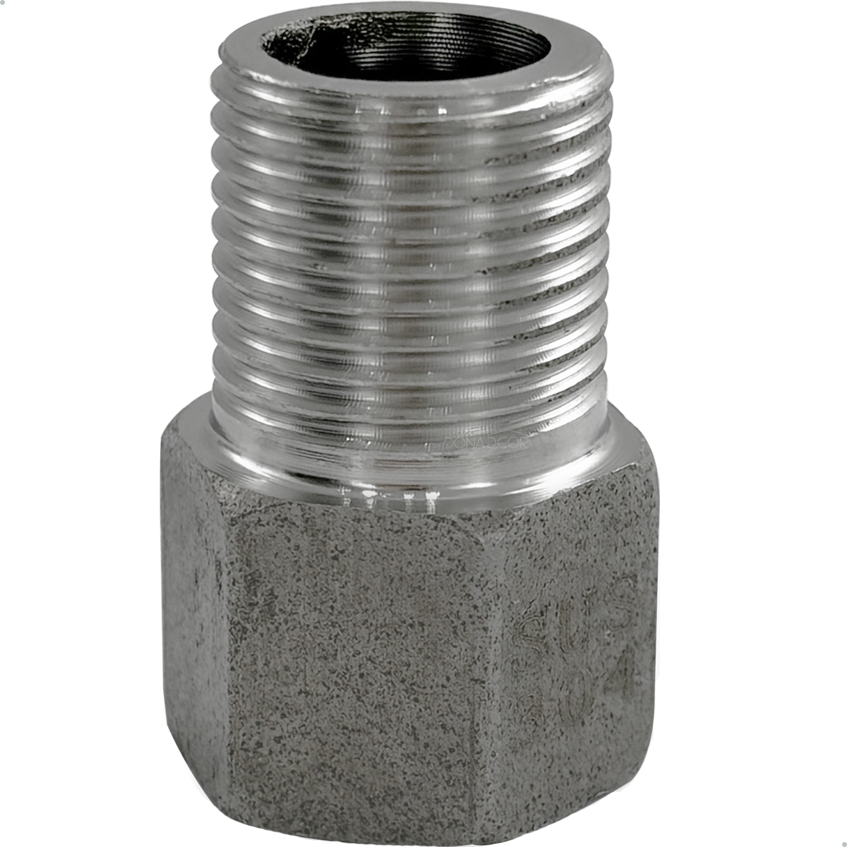 Extensor Aumento Prolongador Curto 14mm Aço Inox Sextavado Externo Rosca 1/2 Alongador Torneira