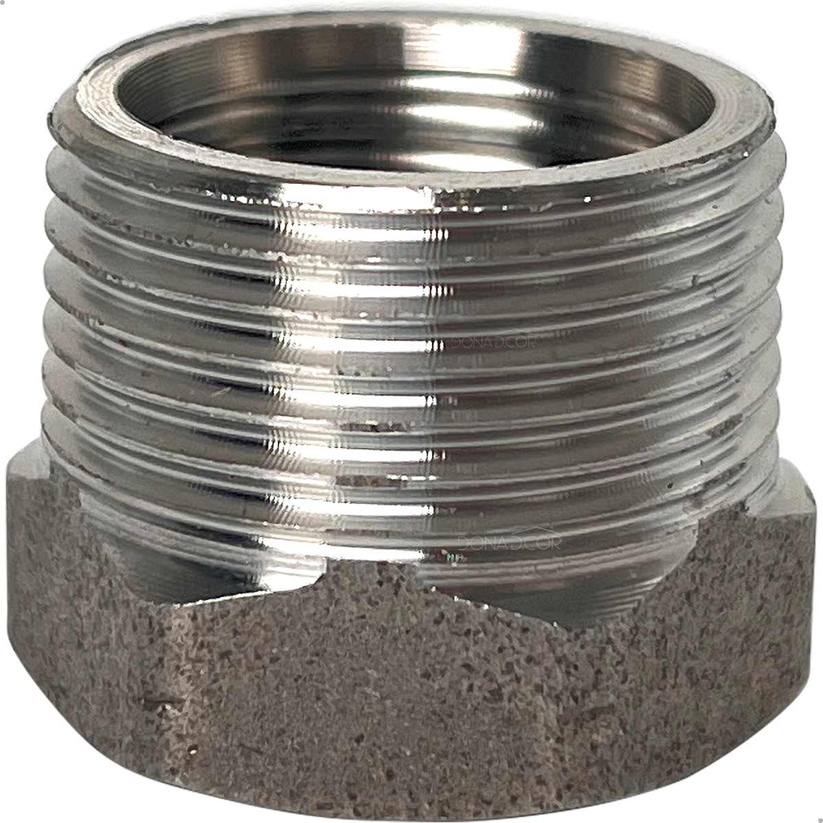Bucha De Redução 3/4 Para 1/2 Em Aço Inox Conexão Rosqueável Adaptador Rosca Macho X Fêmea Bsp