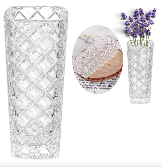 Vaso Decorativo Topazio 15,5cm Clear Kehome