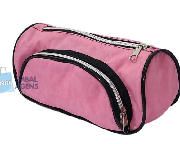 Estojo Escolar Duplo Wteen Nylon Amassado Pink Ref.bpt30221
