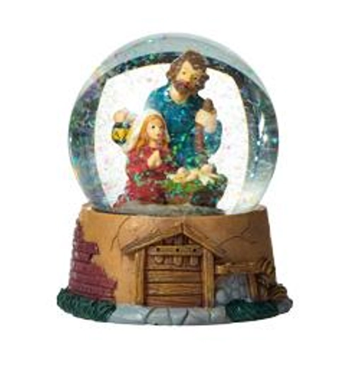Globo Bola Cristal De Neve Sagrada Familia 8cm Ref.ntd25032