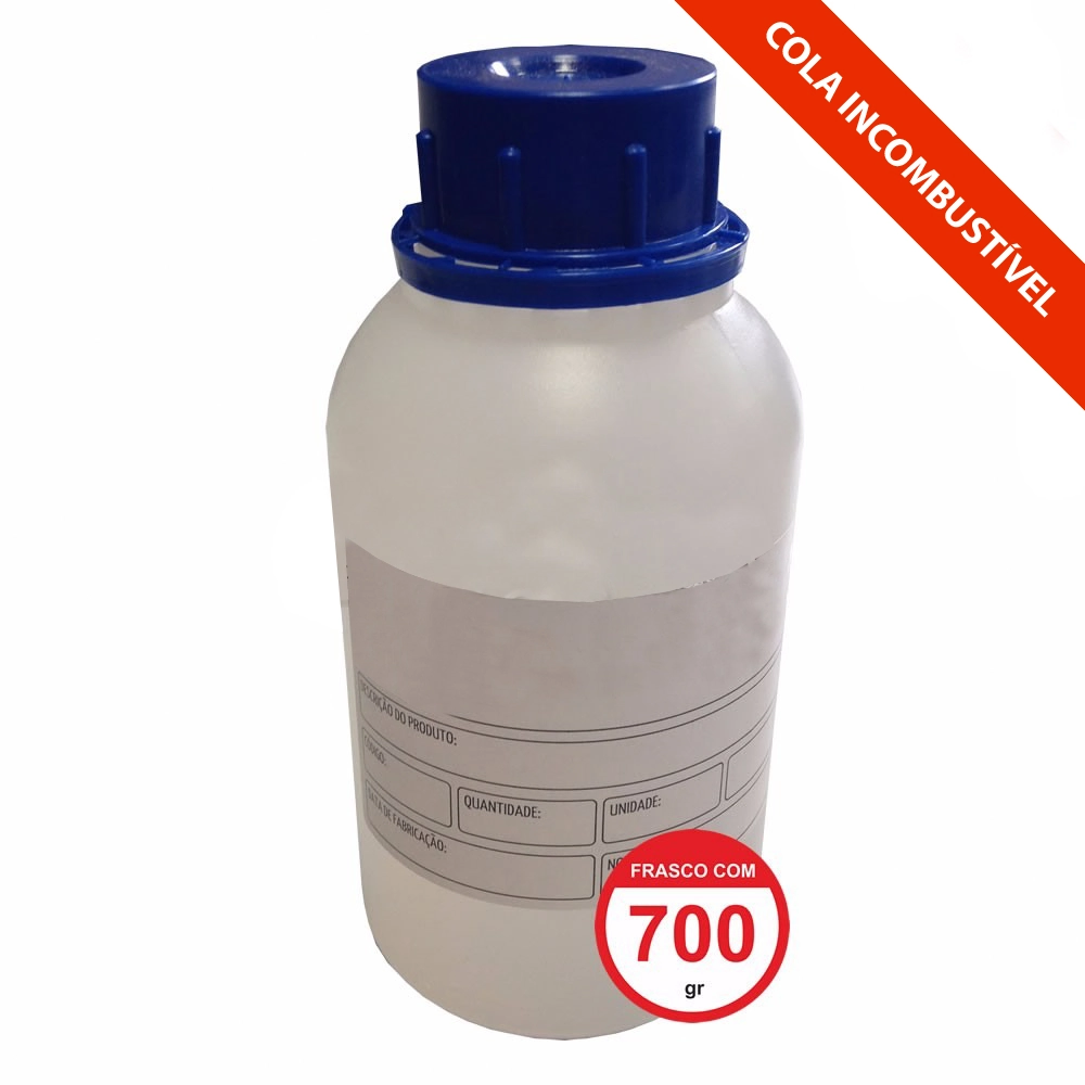 Cola Incombustível Silicato De Sódio Neutro R3342 - Frasco 700 G / 500 Ml - Lp Lm Fc - Sm