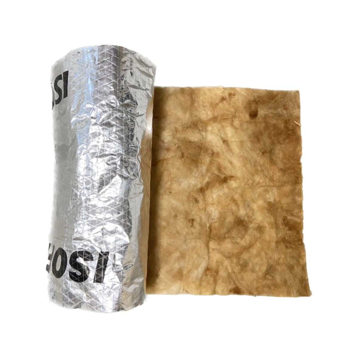 Manta Lã De Vidro Aluminizado Isoflex 1200 X 500 X 38 Mm - 12kg/m3 Mm - 1 Unidade 0,6m2 - Re