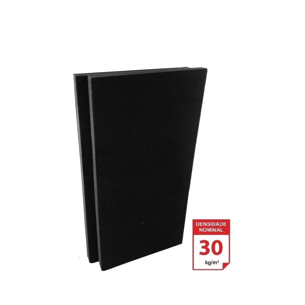 Placa Lã De Pet Preto 1200 X 600 X 50 Mm - 30kg/m3 - 2 Unidades 1,44m2  - Ecoportal
