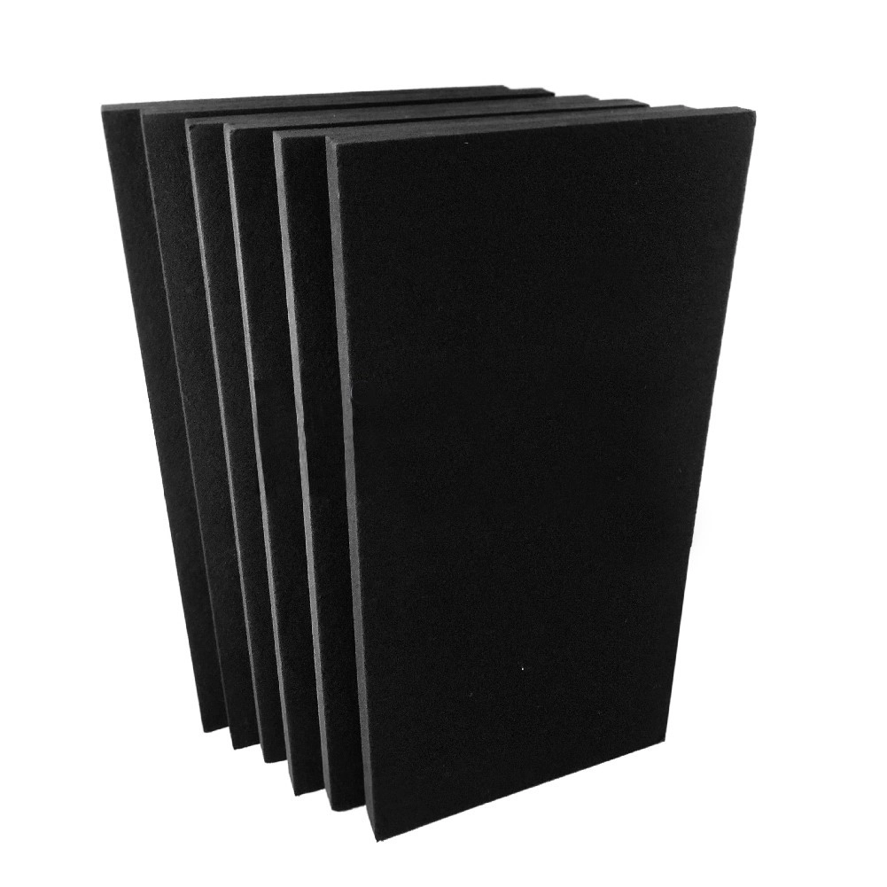 Placa Lã De Pet Preto 1200 X 600 X 50 Mm - 30kg/m3 - 6 Unidades 4,32m2  - Ecoportal