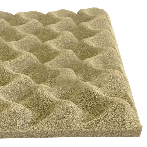 Espuma Pu Senoidal - 500 X 500 X 35 Mm 28kg/m3 - Sm Se - Marfim