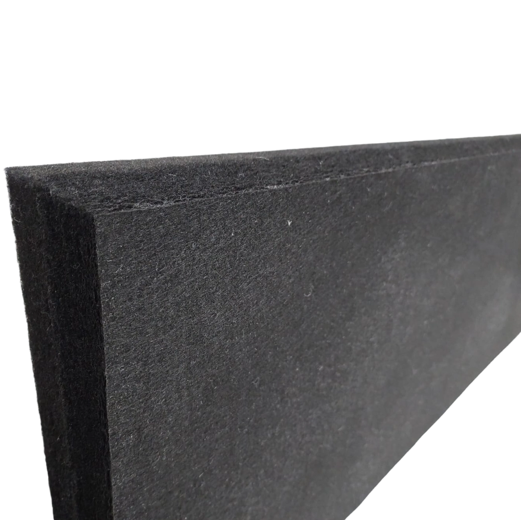 Baffle Biombo Lã De Pet 300 X 1200 X 25mm - Preto