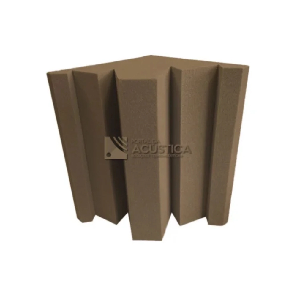 Absorvedor De Canto Bass Trap Espuma Pu Cores - 300 X 300 X 400 Mm 23kg/m3 - Se - Areia