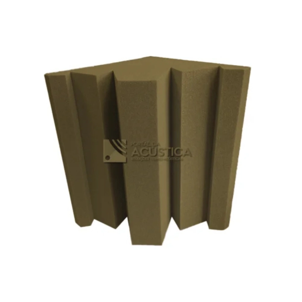 Absorvedor De Canto Bass Trap Espuma Pu Cores - 300 X 300 X 400 Mm 23kg/m3 - Se - Marfim