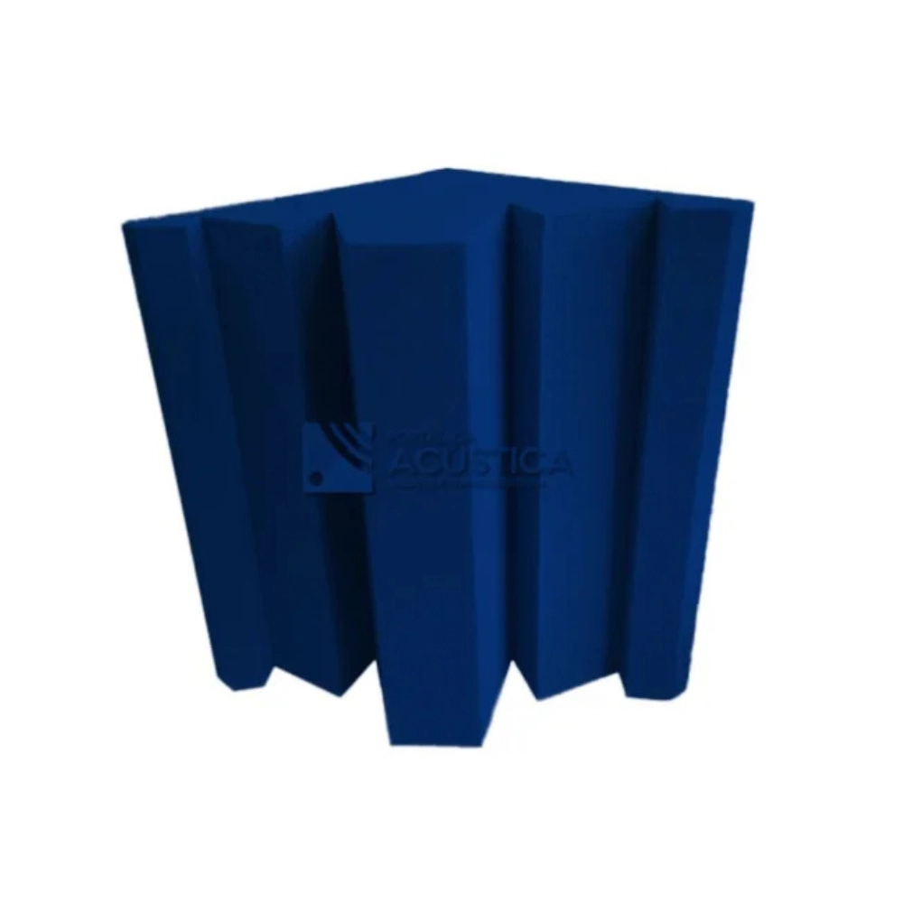 Absorvedor De Canto Bass Trap Espuma Pu Cores - 300 X 300 X 400 Mm 23kg/m3 - Se - Azul Royal