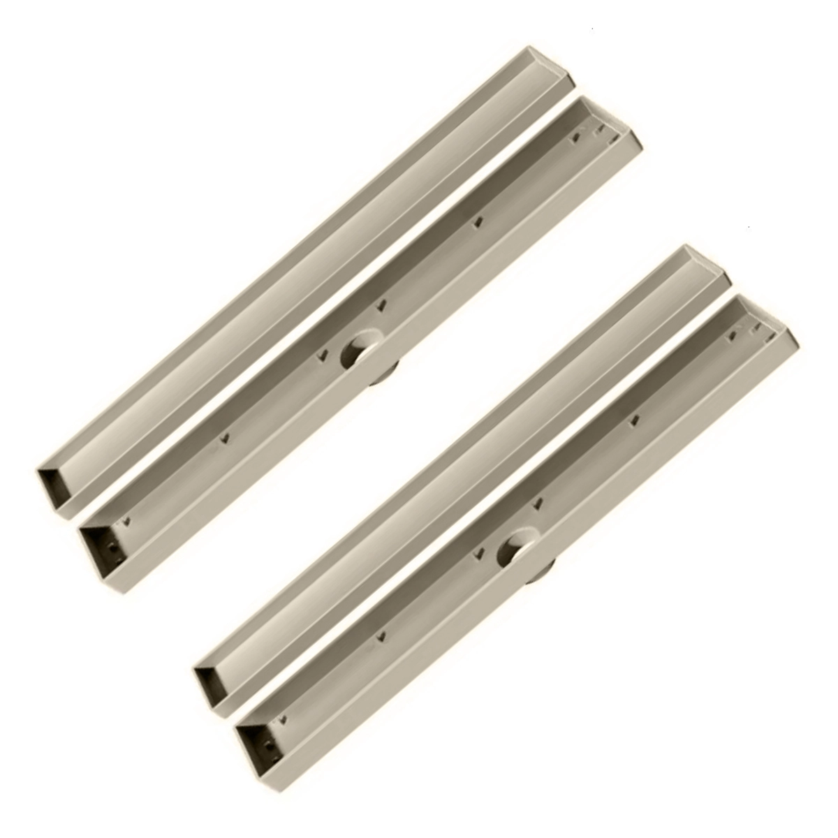 Kit 2 Ralo Oculto Linear Embutir 5x50 P/ Porcelanato Bege