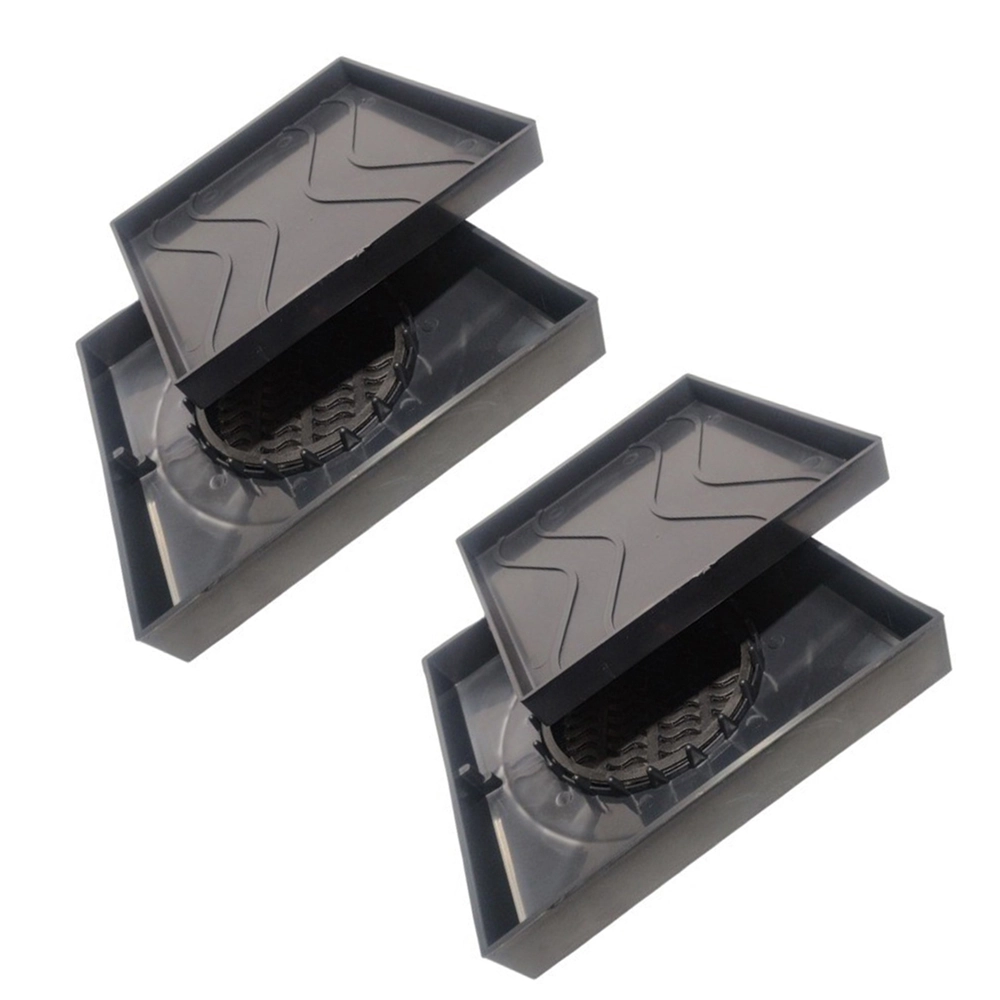 Kit 2 Ralo Oculto 15x15 Invisivel P/ Piso Porcelanato Cinza