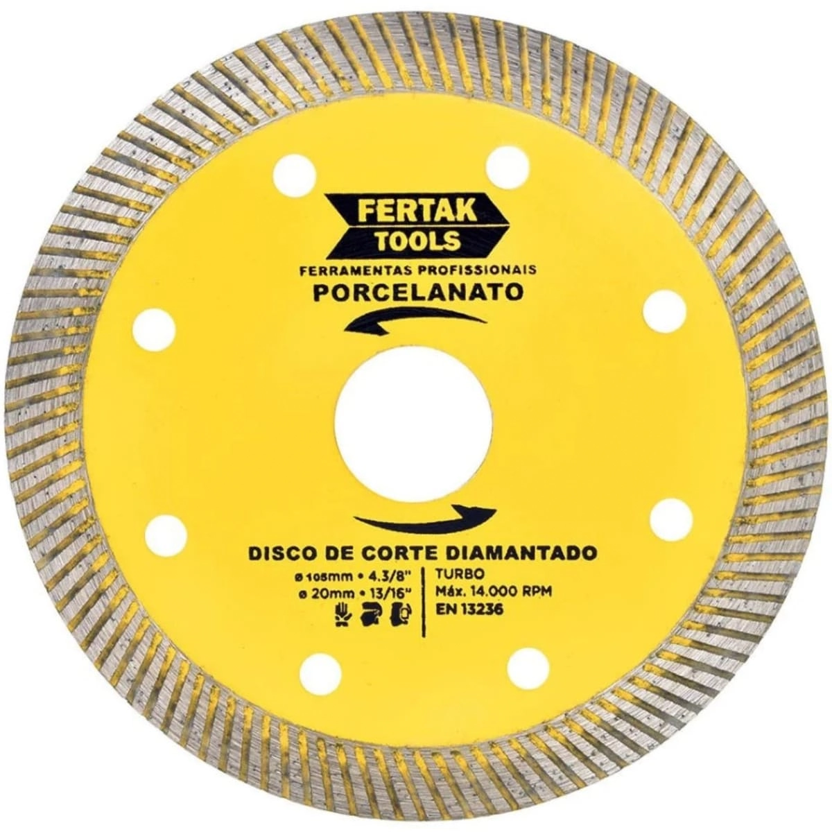 Disco De Corte Para Porcelanato 110x20mm | Fertak