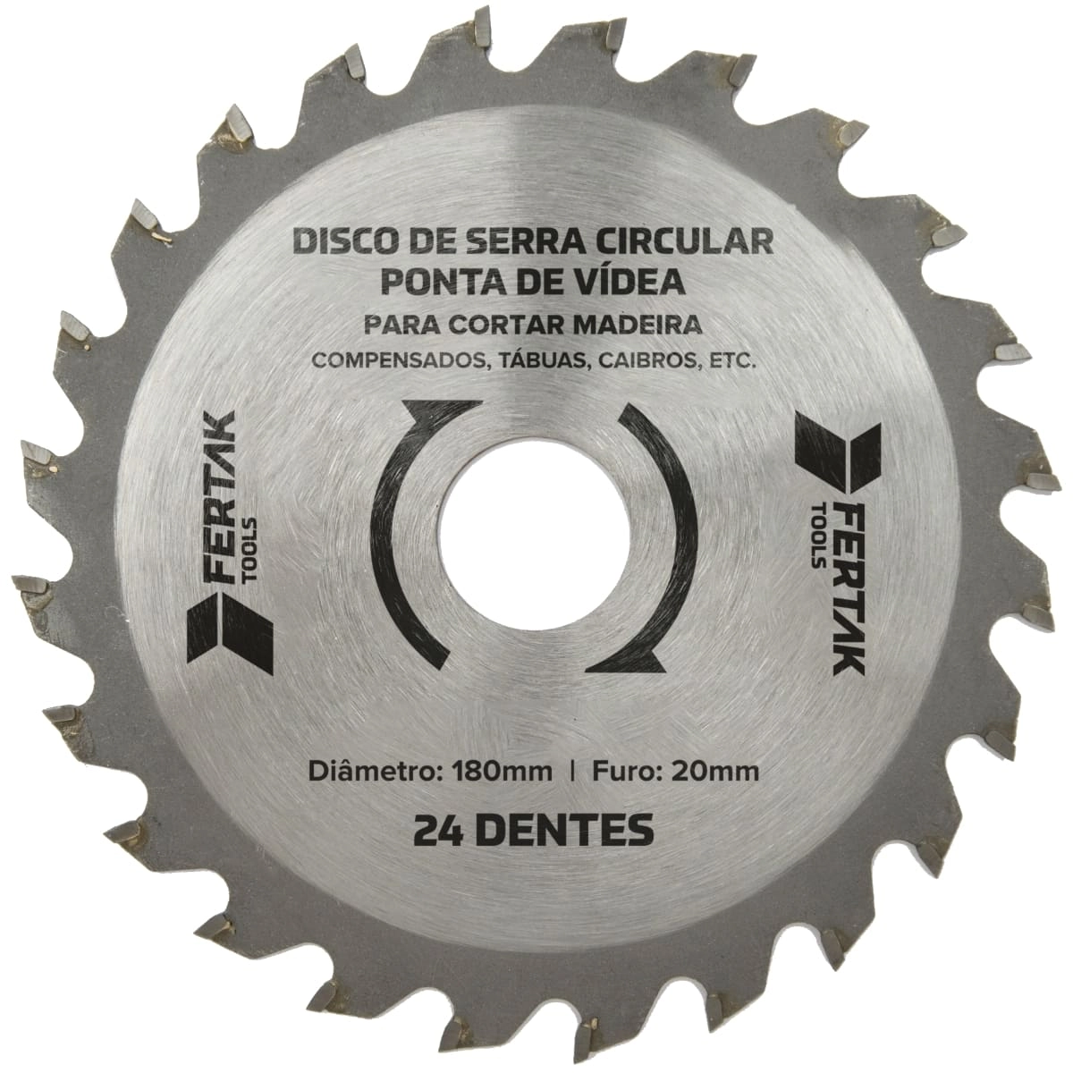 Disco De Serra Circular 24 Dentes 20x180mm | Fertak