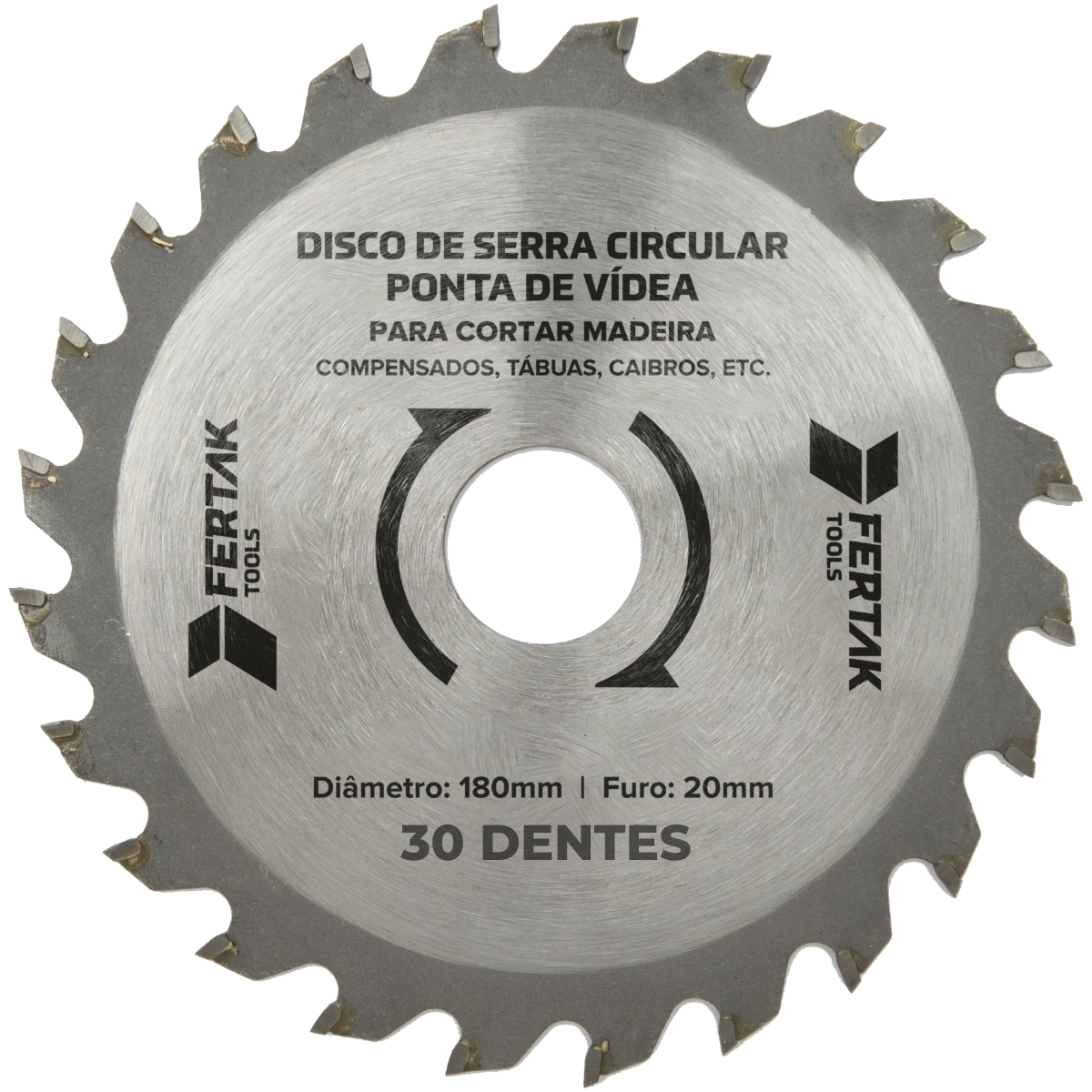 Disco De Serra Circular Ponta De Vídea 30 Dentes 20x180mm | Fertak