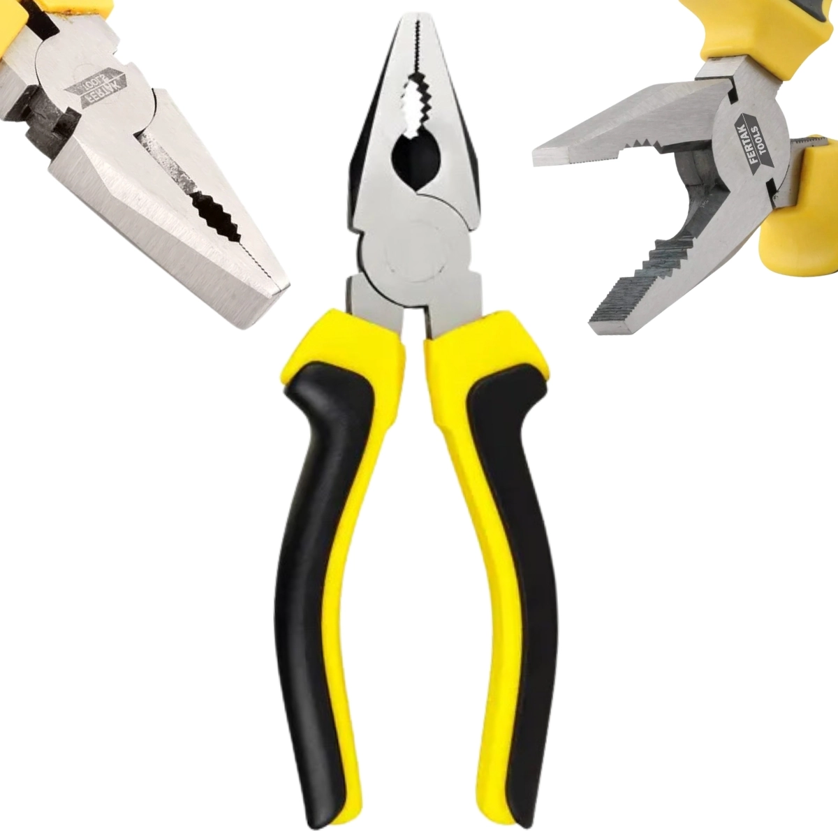 Alicate Universal 8" Reforçado Profissional Cabo Emborrachado | Fertak