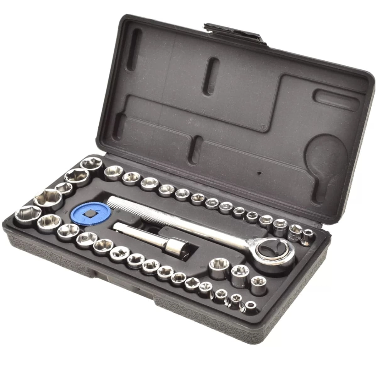Kit Jogo De Soquete Sextavado Com Catraca 1/4" - 40 Pçs | Fertak