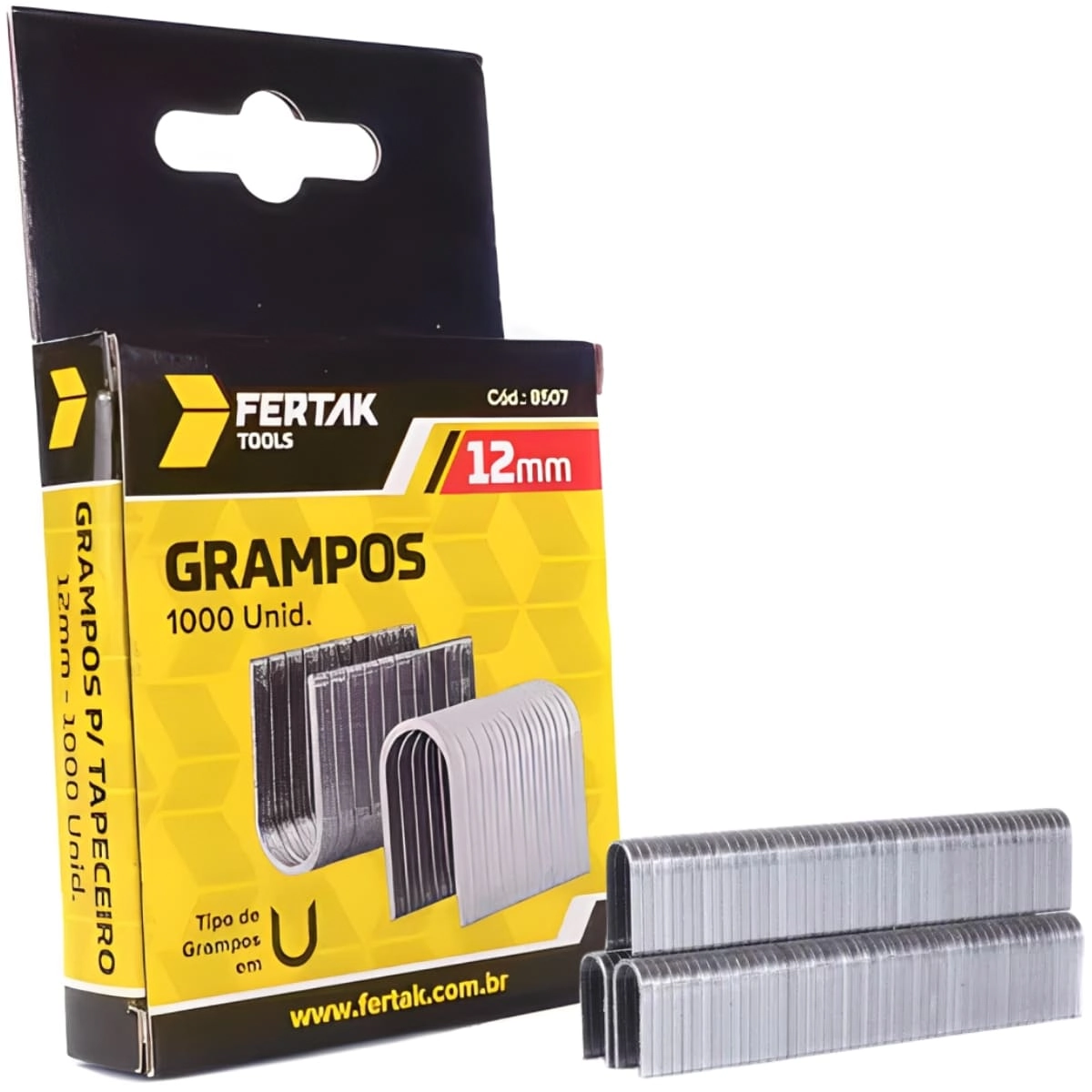 Grampos 12mm Tipo U Para Grampeador De Pressão Com 1000 Un | Fertak