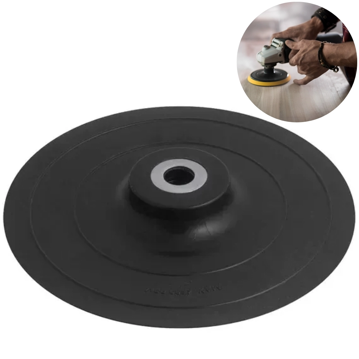 Suporte De Borracha Para Disco De Lixa Boina | Fertak - 180mm