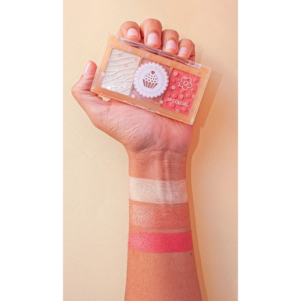 Paleta De Iluminador Bronzer E Blush Sp Colors