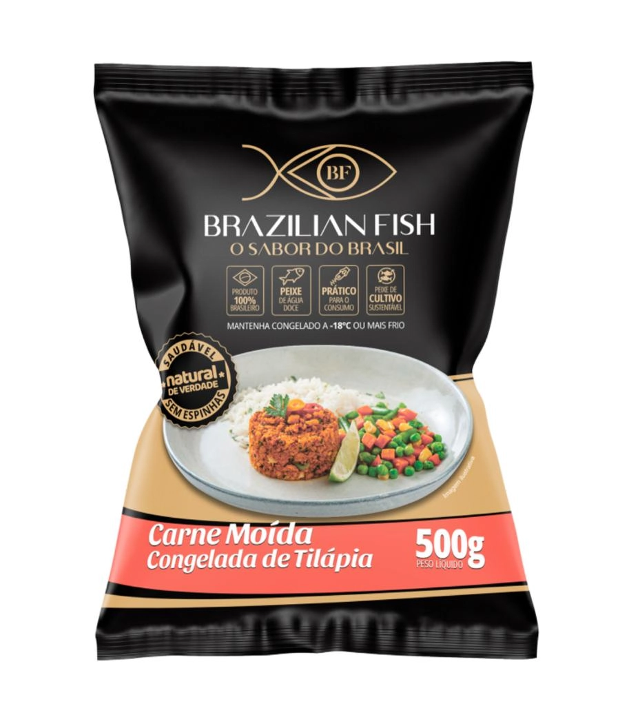 Carne Moída De Tilápia Congelada Brazilian Fish 500g
