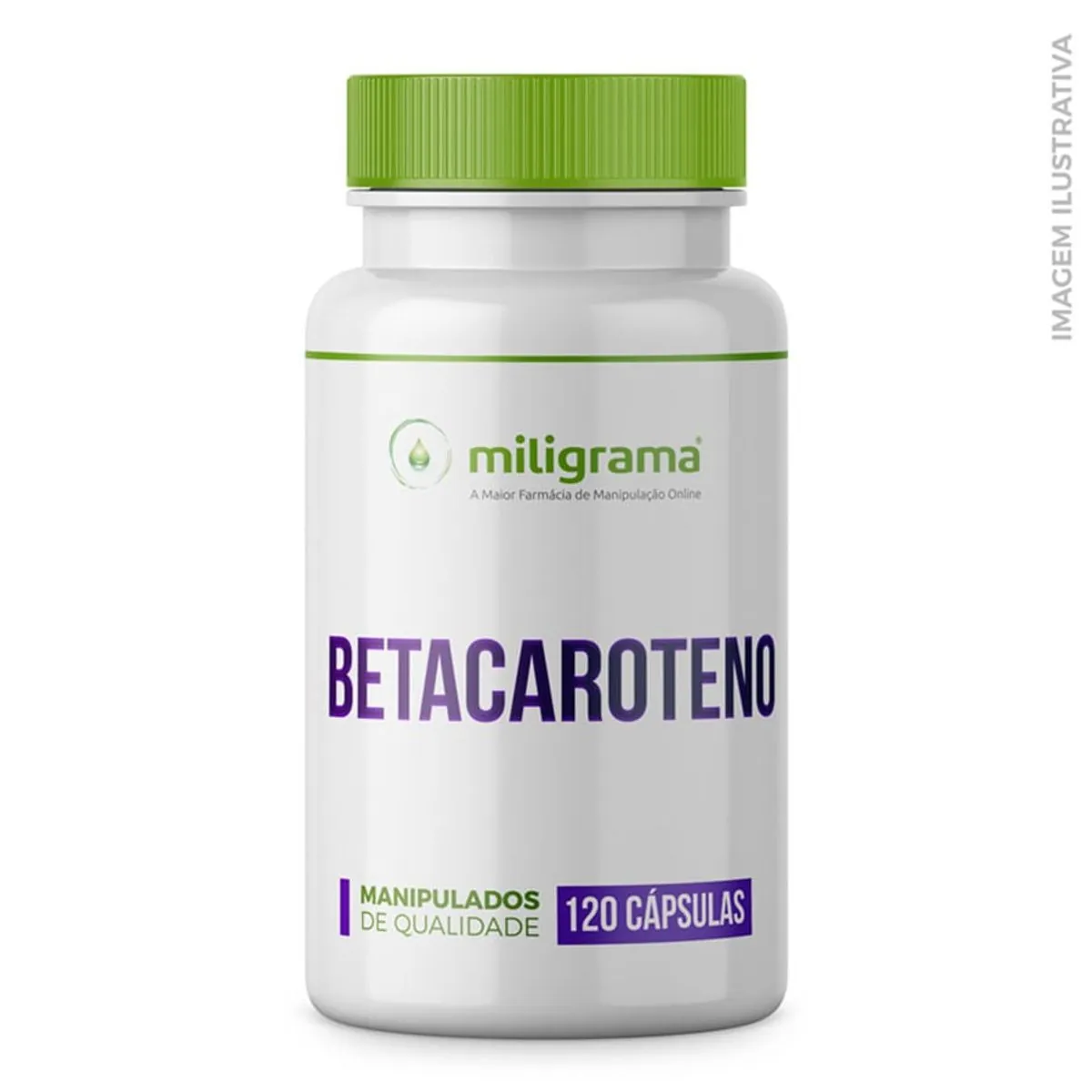 Betacaroteno 50mg 120 Cápsulas que Favorecem o Bronzeamento e Protegem a Pele